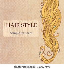 blonde hair vintage style poster