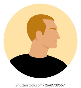 loira cabelo masculino avatar, ilustração vetorial