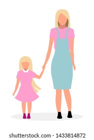 Mother Daughter Holding Hands Cartoon Image Images Stock Photos Vectors Shutterstock