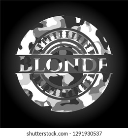 Blonde on grey camouflaged pattern
