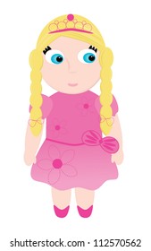 Blonde princess with blue eyes