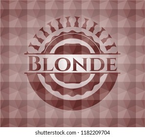Blonde red seamless emblem with geometric pattern.
