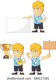 Blonde Rich Boy Customizable Mascot 4