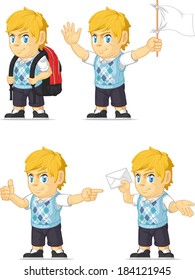 Blonde Rich Boy Customizable Mascot 9