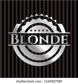 Blonde silvery shiny badge