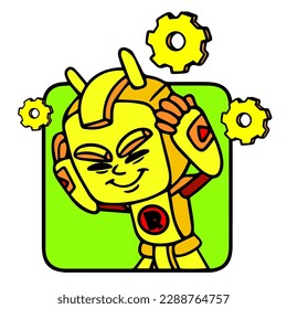 BLONDE, CABALLERA INTELIGENTE. ILUSTRACIÓN DEL VECTOR