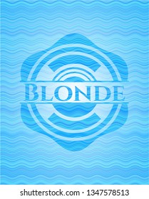 Blonde water concept emblem background.