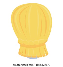 Blonde Perücke Symbol. Cartoon mit blonder Perücke, Vektorsymbol für Webdesign einzeln auf weißem Hintergrund