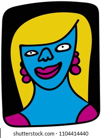 blonde woman face