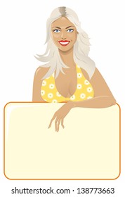 blonde in yellow