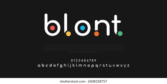 Blont Minimal modern alphabet fonts. Typography minimalist urban digital fashion future creative logo font. vector illustration