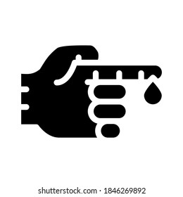 blood analysis glyph icon vector. blood analysis sign. isolated contour symbol black illustration