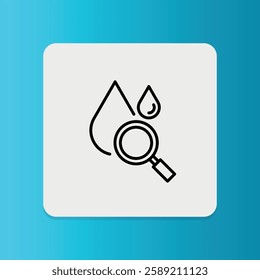 Blood analysis icon. Editable stroke. Vector illustration