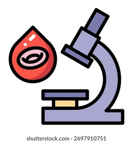 Blood Analysis Icon Element For Design