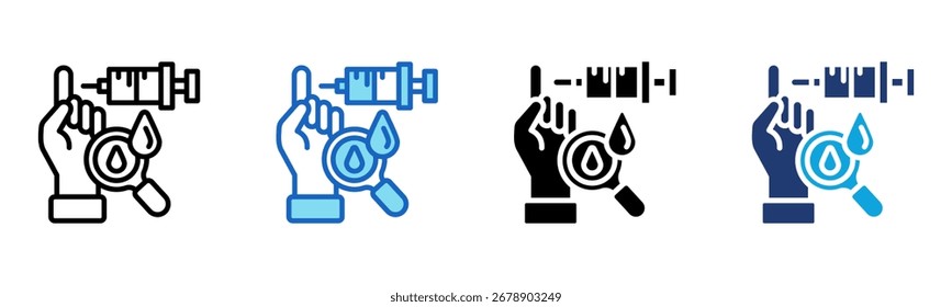 Blutanalyse-Symbol Multi Style Vector Illustration