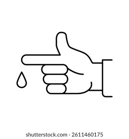 blood analysis line icon vector. blood analysis sign. isolated contour symbol black illustration