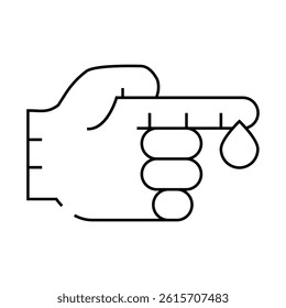 blood analysis line icon vector. blood analysis sign. isolated contour symbol black illustration