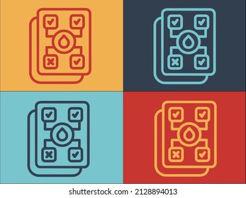 Blood Analysis Logo Template, Simple Flat Icon of test,medical,equipment