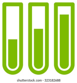 Blood Analysis vector icon. Style is flat symbol, eco green color, rounded angles, white background.