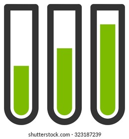 Blood Analysis vector icon. Style is bicolor flat symbol, eco green and gray colors, rounded angles, white background.