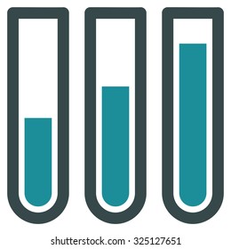 Blood Analysis vector icon. Style is bicolor flat symbol, soft blue colors, rounded angles, white background.