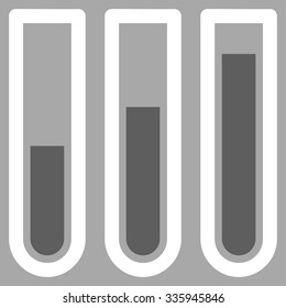 Blood Analysis vector icon. Style is bicolor flat symbol, dark gray and white colors, rounded angles, silver background.