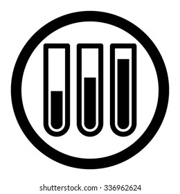 Blood Analysis vector icon. Style is flat rounded symbol, black color, rounded angles, white background.