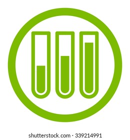 Blood Analysis vector icon. Style is flat rounded symbol, eco green color, rounded angles, white background.