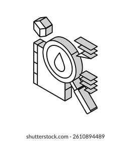 blood analyzing on sugar isometric icon vector. blood analyzing on sugar sign. isolated symbol illustration