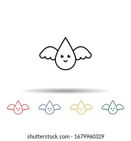 Blood angle multi color icon. Simple thin line, outline vector of blood donation icons for ui and ux, website or mobile application