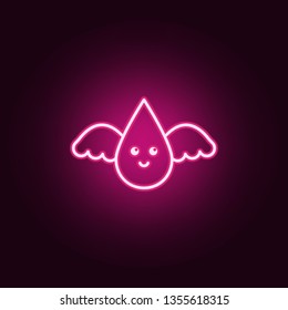Blood angle neon icon. Elements of Blood donation set. Simple icon for websites, web design, mobile app, info graphics