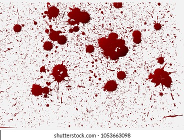 Blood background,ink splatter background, isolated on white.
