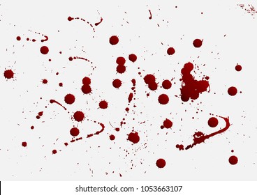 Blood background,ink splatter background, isolated on white.