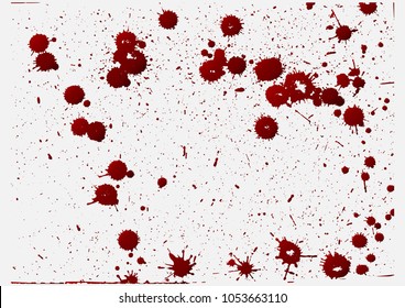 Blood background,ink splatter background, isolated on white.