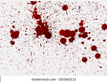 Blood background,ink splatter background, isolated on white.