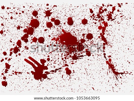Blood background,ink splatter background, isolated on white.