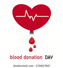 diseño de bolsas de sangre, de estilo plano. el tema del día de la donación de sangre