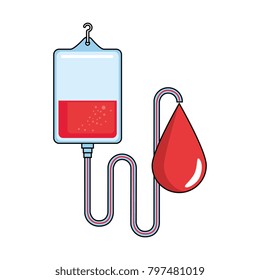 blood bag donation with drop