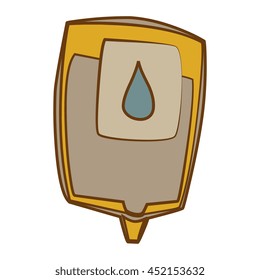 Blood bag for donation isolated flat icon, vector illustration graphic.