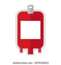 ilustración del vector de la clavija plana de la bolsa de sangre