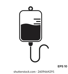 blood bag flat icon vector
