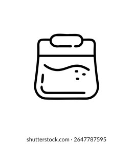 Of a blood bag with fluid bubbles on a background medical healthcare