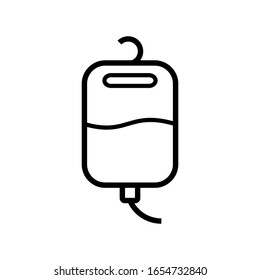 Design-Vektorillustration des Blutbeutel-Symbols