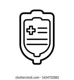 plantilla vectorial de diseño de iconos de bolsas de sangre