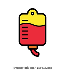 plantilla vectorial de diseño de iconos de bolsas de sangre