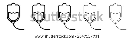 blood bag icon flat simple outline logo