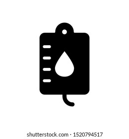 Blood bag icon, iv bag icon vector design template