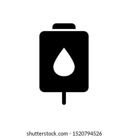 Blood bag icon, iv bag icon vector design template