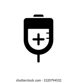Blood bag icon, iv bag icon vector design template