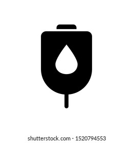 Blood bag icon, iv bag icon vector design template